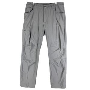 Patagonia Quandry Outdoor Hiking Activewear Pants Nylon Woven Light Gray Mens 34